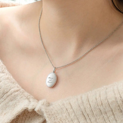 Personalised Oval Photo Locket Necklace