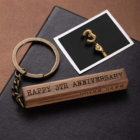 Personalised Wooden Bar Keyring