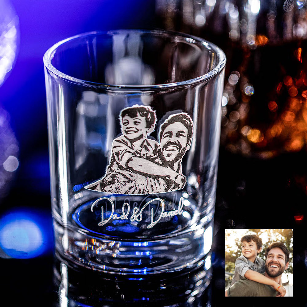Personalised Family Photo Whisky Glass