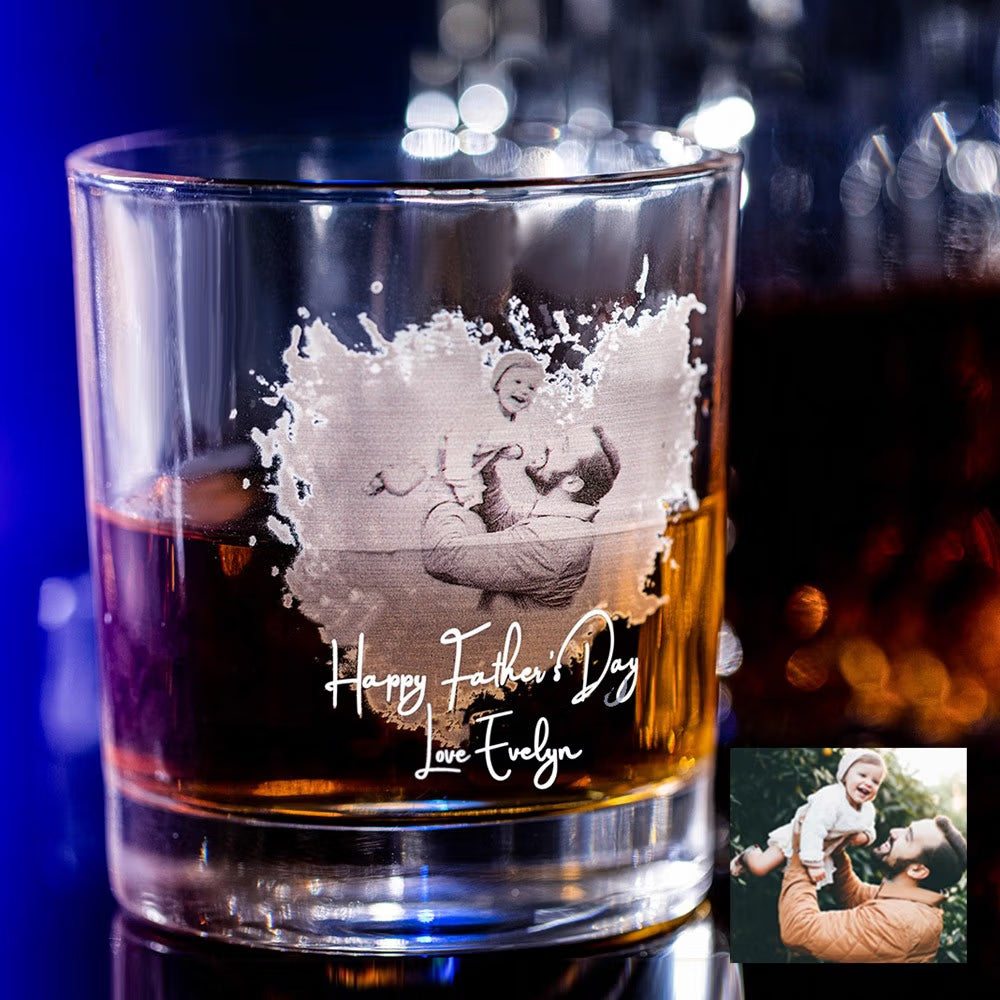 Personalised Family Photo Whisky Glass