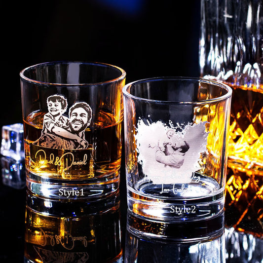 Personalised Family Photo Whisky Glass