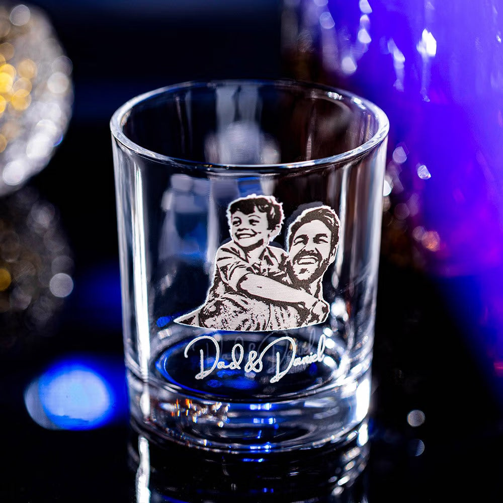 Personalised Family Photo Whisky Glass