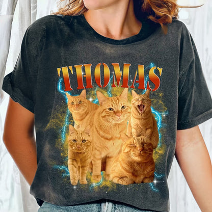 Personalised Pet Portrait T-Shirt | Custom Photo & Name Graphic Tee
