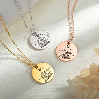 Personalised Blooming Chapters Necklace