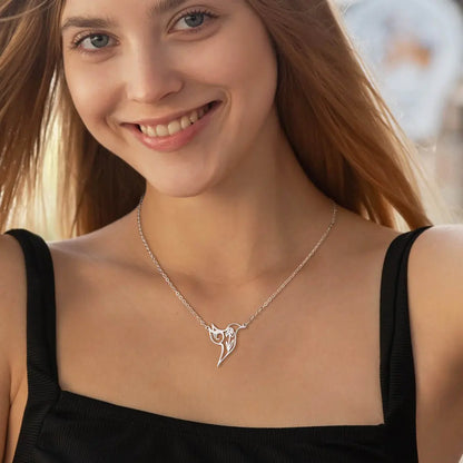 Hummingbird Personalised Floral Necklace