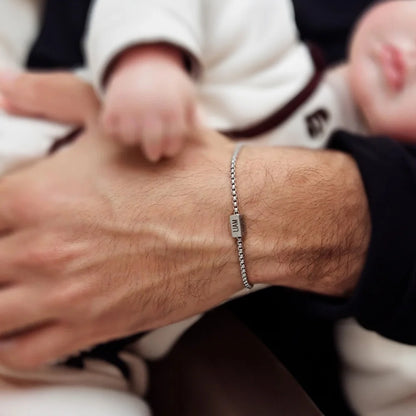 Personalised Men's Bar Bracelet