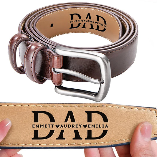 Men's Personalised Leather Father's Day Belt