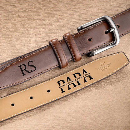 The Signature Father's Day Gift Pack | Personalised Leather Wallet & Belt Gift Set