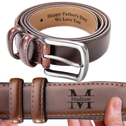 The Signature Father's Day Gift Pack | Personalised Leather Wallet & Belt Gift Set