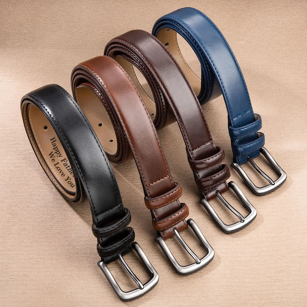 The Signature Father's Day Gift Pack | Personalised Leather Wallet & Belt Gift Set