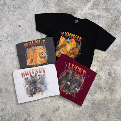 Personalised Pet Portrait T-Shirt | Custom Photo & Name Graphic Tee