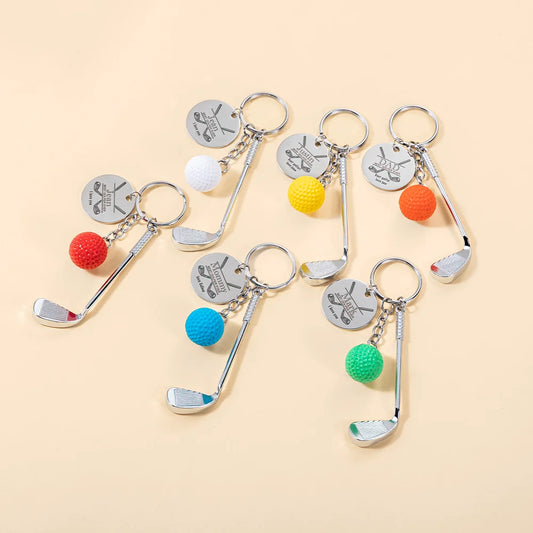 Custom Engraved Best Golfer Golf Ball Personalised Keyring
