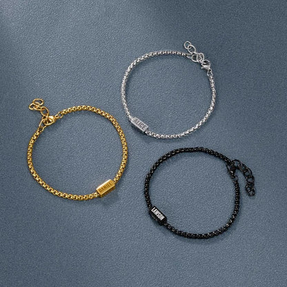 Personalised Men's Bar Bracelet