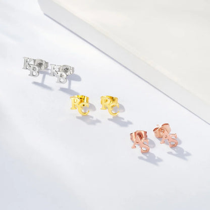 Personalised Initials Stud Earrings