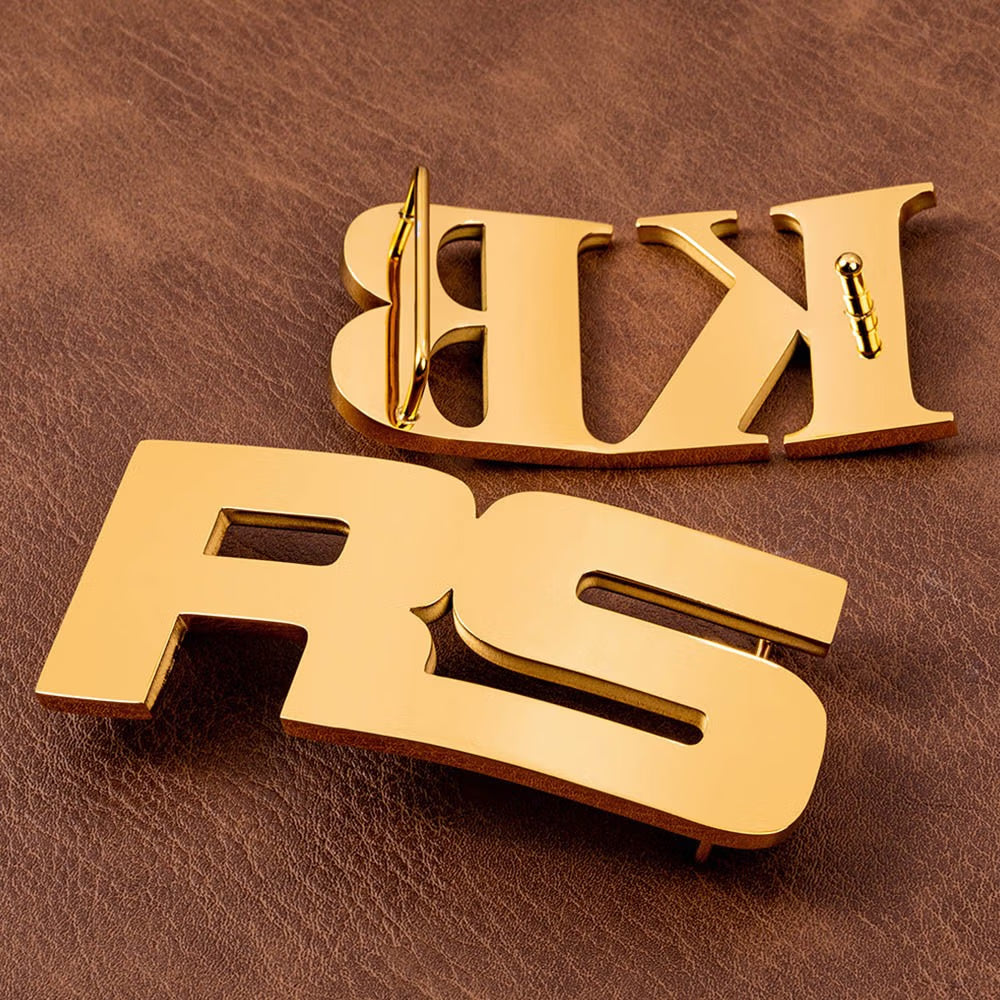 Personalised Initial Belt Buckle | Custom Stainless Steel Monogram Buckle