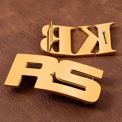 Personalised Initial Belt Buckle | Custom Stainless Steel Monogram Buckle