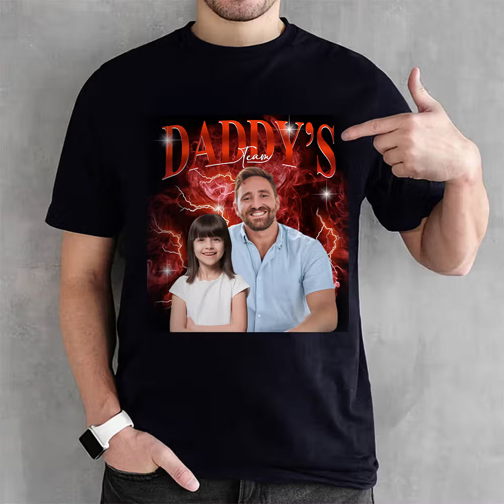 Personalised Daddy/Grandpa's Team Photo T-Shirt
