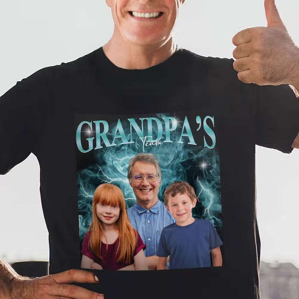 Personalised Daddy/Grandpa's Team Photo T-Shirt