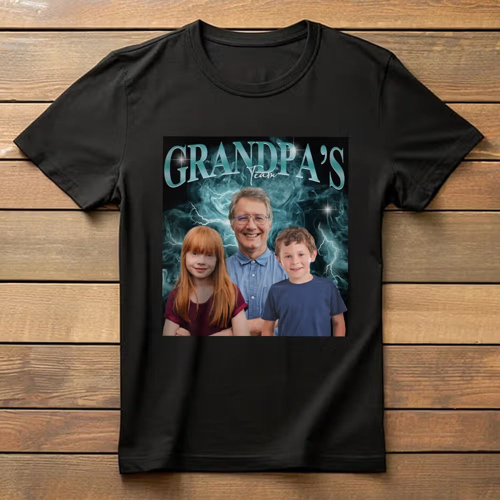 Personalised Daddy/Grandpa's Team Photo T-Shirt