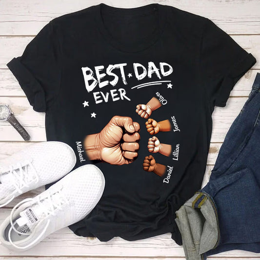Personalised Best Dad/Pop Ever Fist Bump T-Shirt