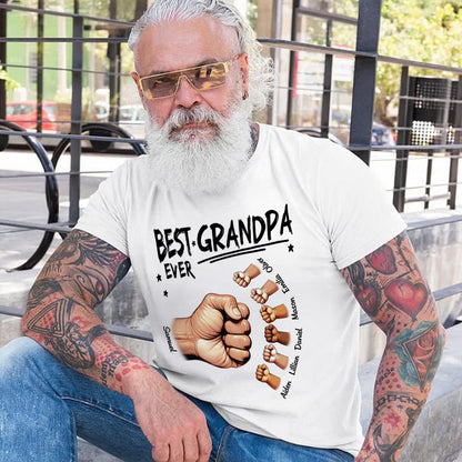 Personalised Best Dad/Pop Ever Fist Bump T-Shirt