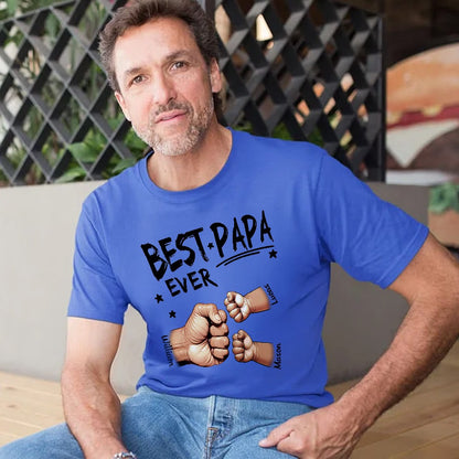Personalised Best Dad/Pop Ever Fist Bump T-Shirt