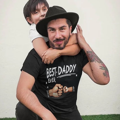 Personalised Best Dad/Pop Ever Fist Bump T-Shirt