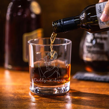 Personalised Photo Outline Whisky Glass