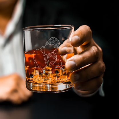 Personalised Photo Outline Whisky Glass