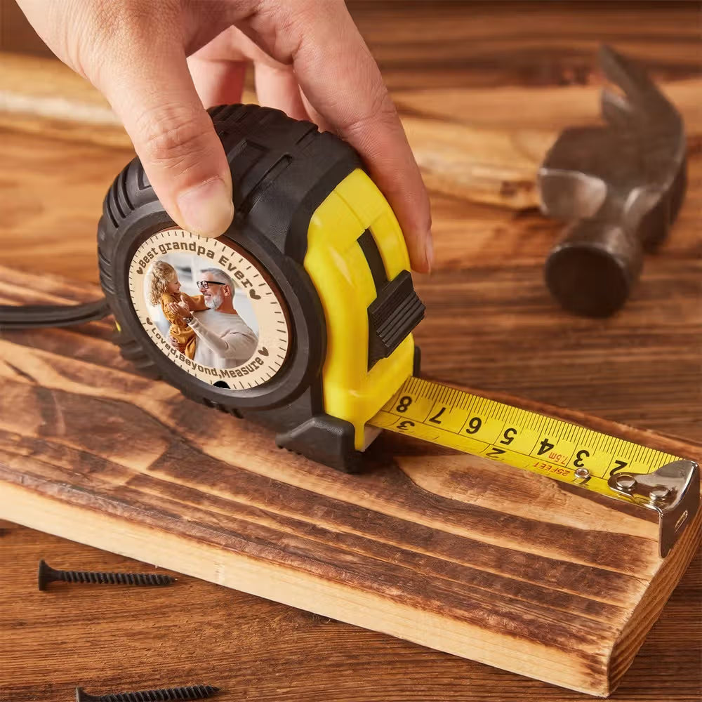 Personalised Photo Measuring Tape | Custom Gift for Dad, Grandpa & More