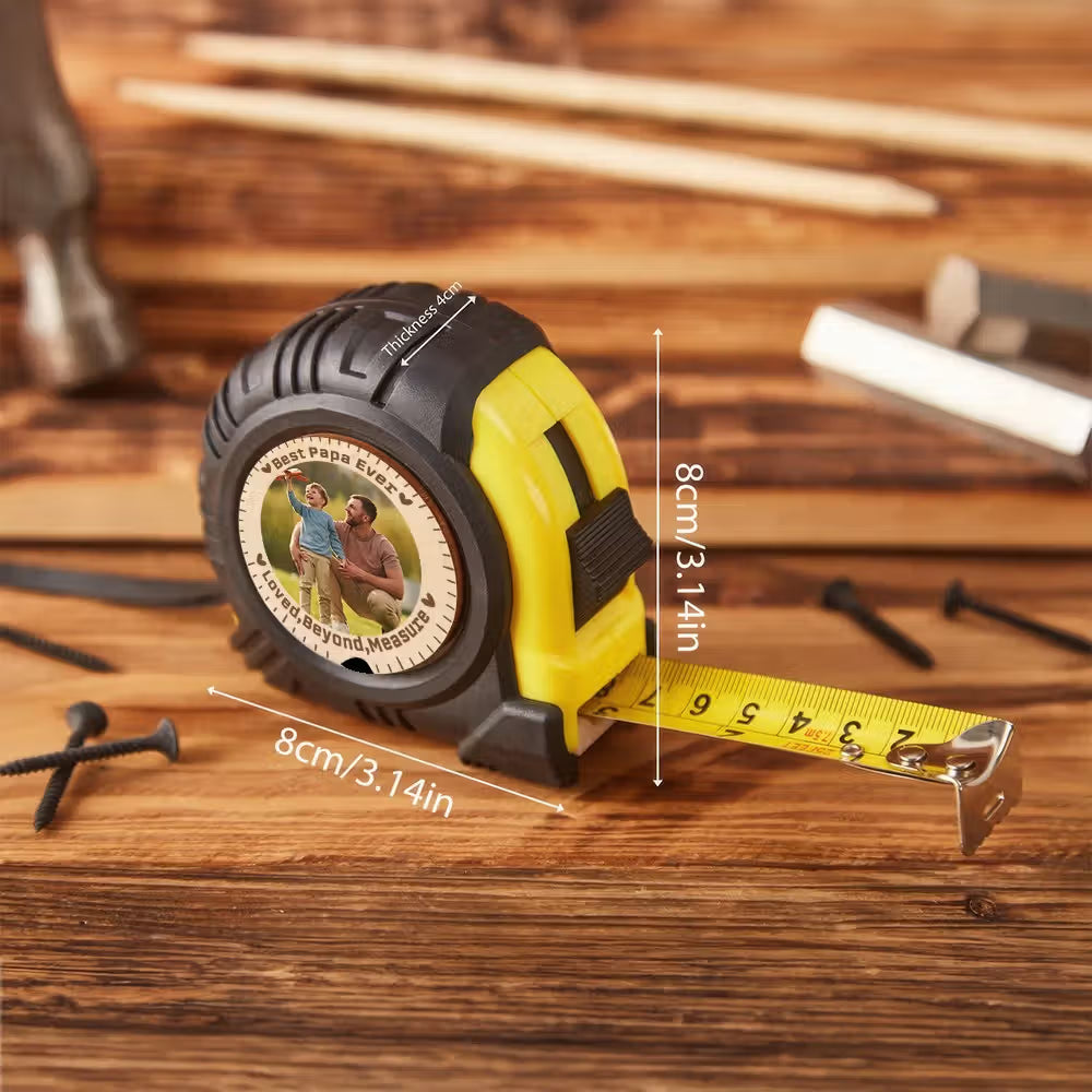 Personalised Photo Measuring Tape | Custom Gift for Dad, Grandpa & More