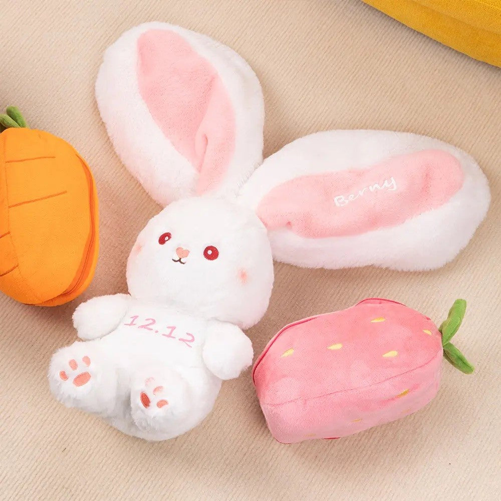 Personalised Plush Easter Bunny- Strawberry or Carrot