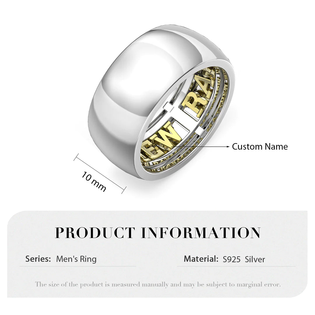 Premium Personalised Couples Names Ring