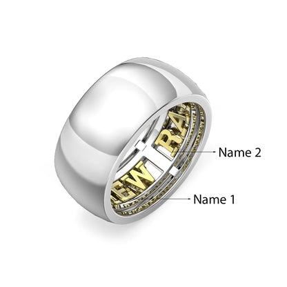 Premium Personalised Couples Names Ring