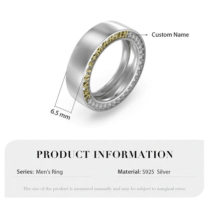 Premium Personalised Couples Names Band Ring