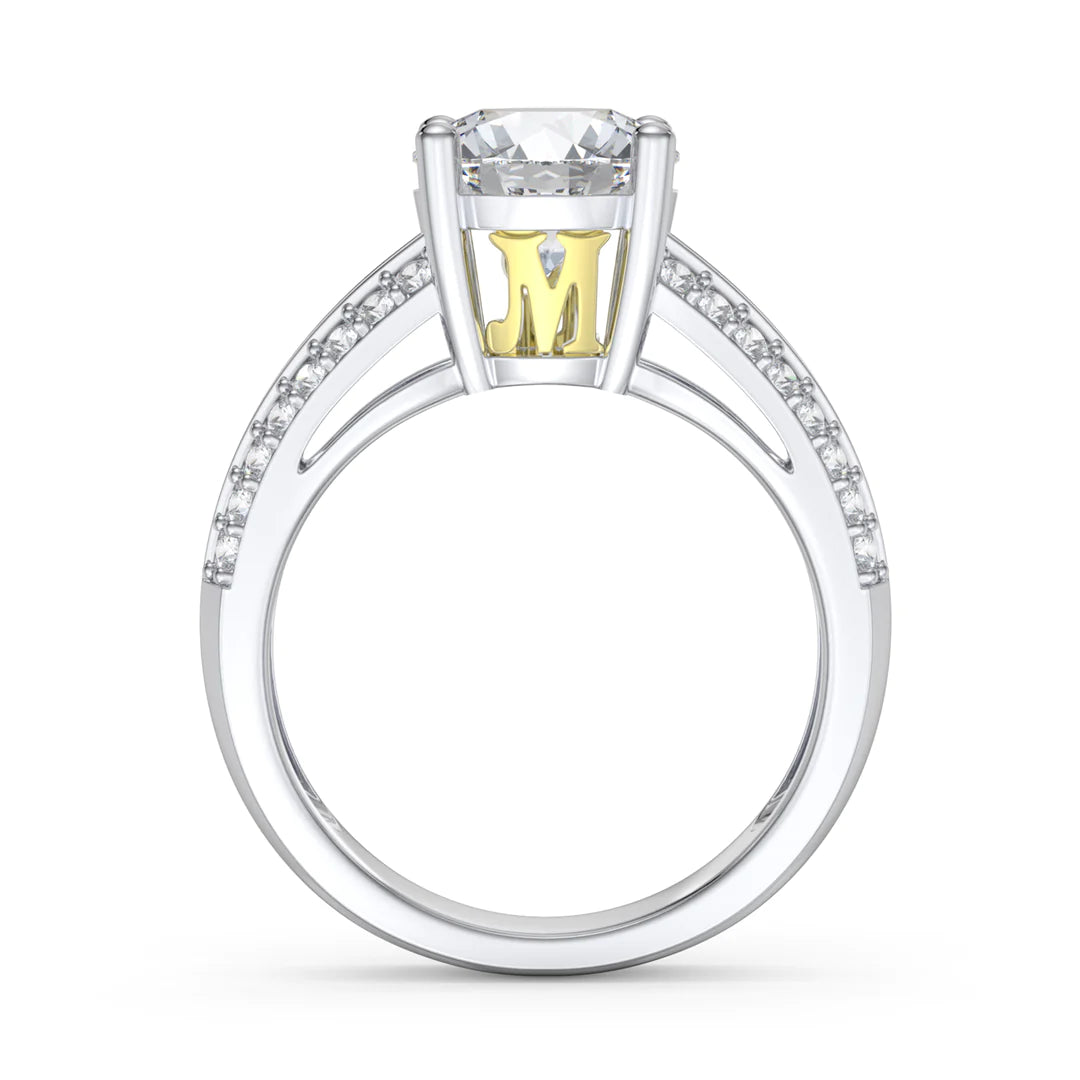 Premium Personalised Moissanite Initials Ring