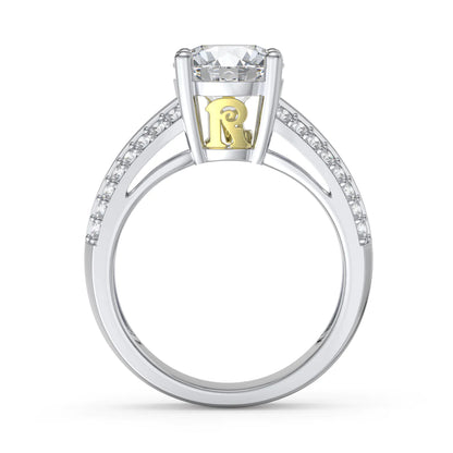 Premium Personalised Moissanite Initials Ring