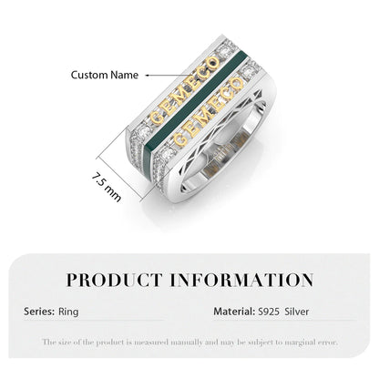 Premium Personalised Names Men Ring