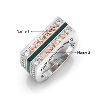 Premium Personalised Names Men Ring