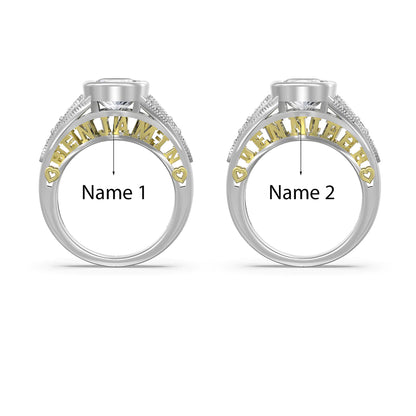 Premium Personalised Moissanite Names Ring