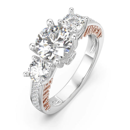 Premium Personalised Moissanite Bridal Names Ring Set