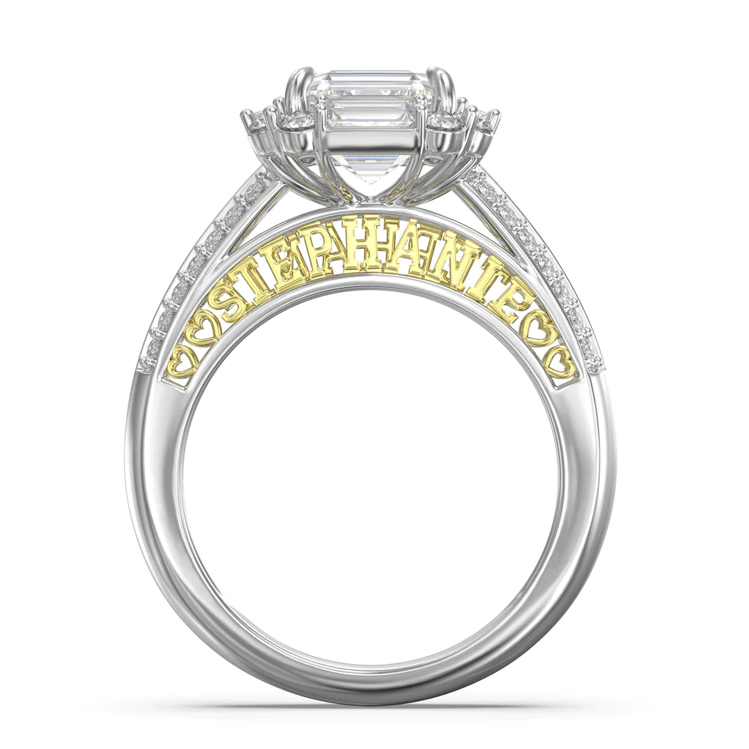 Premium Personalised Moissanite Names Ring