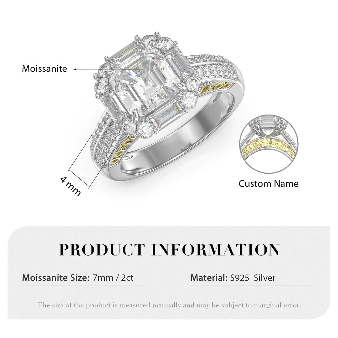 Premium Personalised Moissanite Names Ring