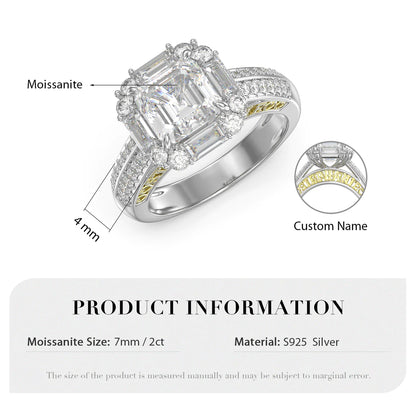 Premium Personalised Moissanite Names Ring