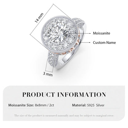 Premium Personalised Moissanite Names Ring