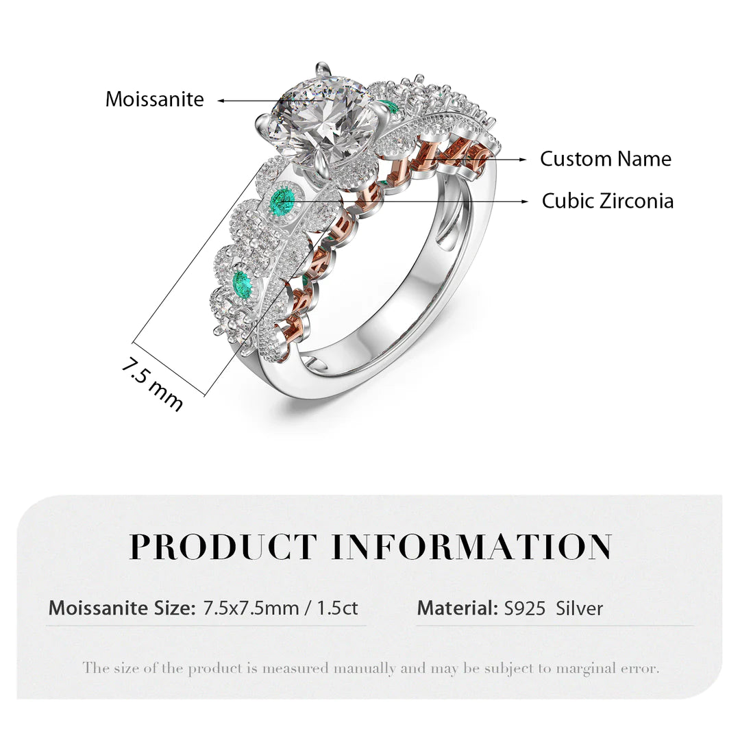 Premium Personalised Moissanite Names & Birthstones Ring