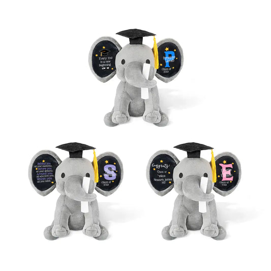 Custom Kindy Graduation Elephant Plush Teddy