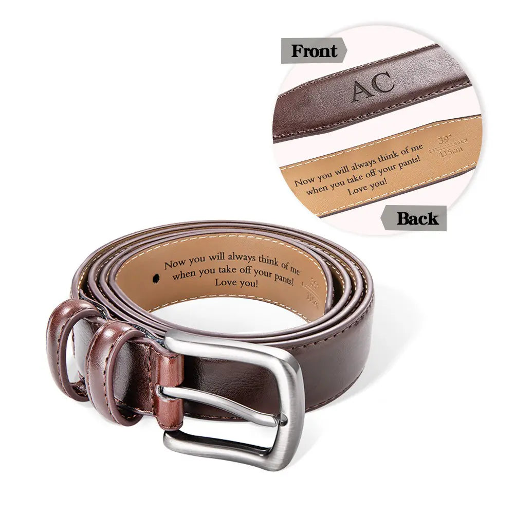 Men's Personalised Leather Belt