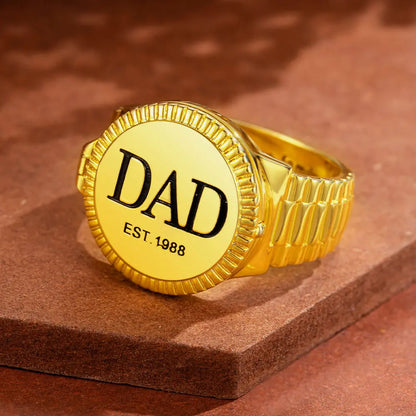 Men's Personalised Photo Signet Ring