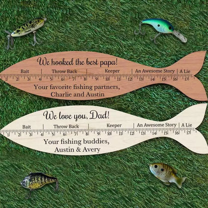 Personalised Wooden Fisherman's Fish Ruler